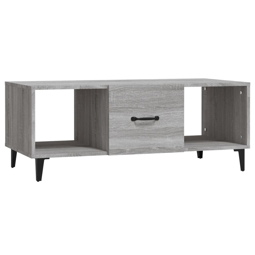Table basse sonoma gris 102x50x40 cm bois d’ingénierie - Tables basses