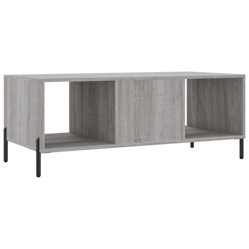 Table basse sonoma gris 102x50x40 cm bois d’ingénierie - Tables basses