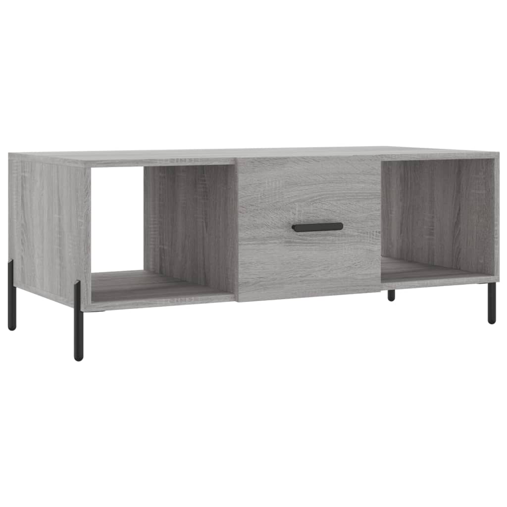 Table basse sonoma gris 102x50x40 cm bois d’ingénierie - Tables basses