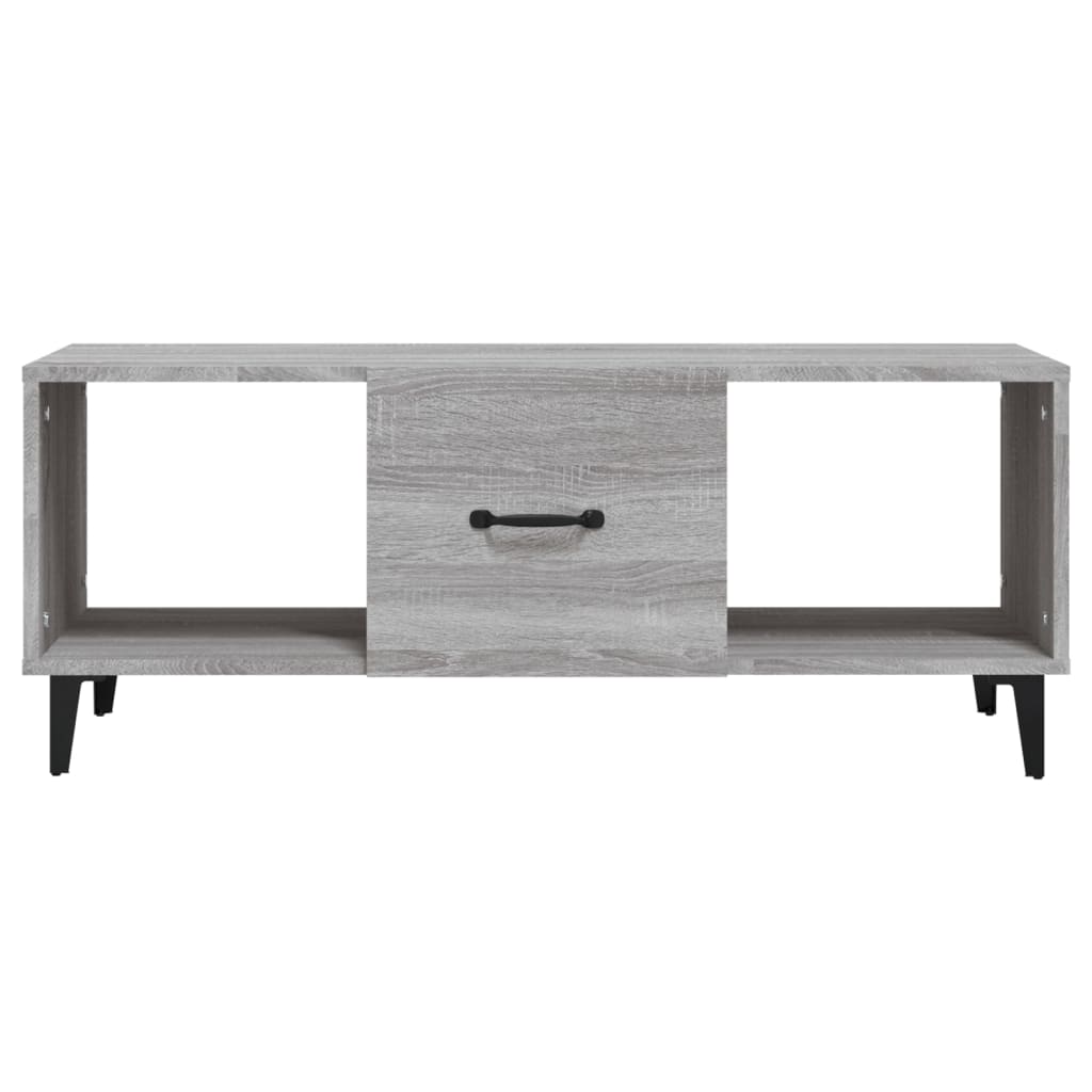 Table basse sonoma gris 102x50x40 cm bois d’ingénierie - Tables basses