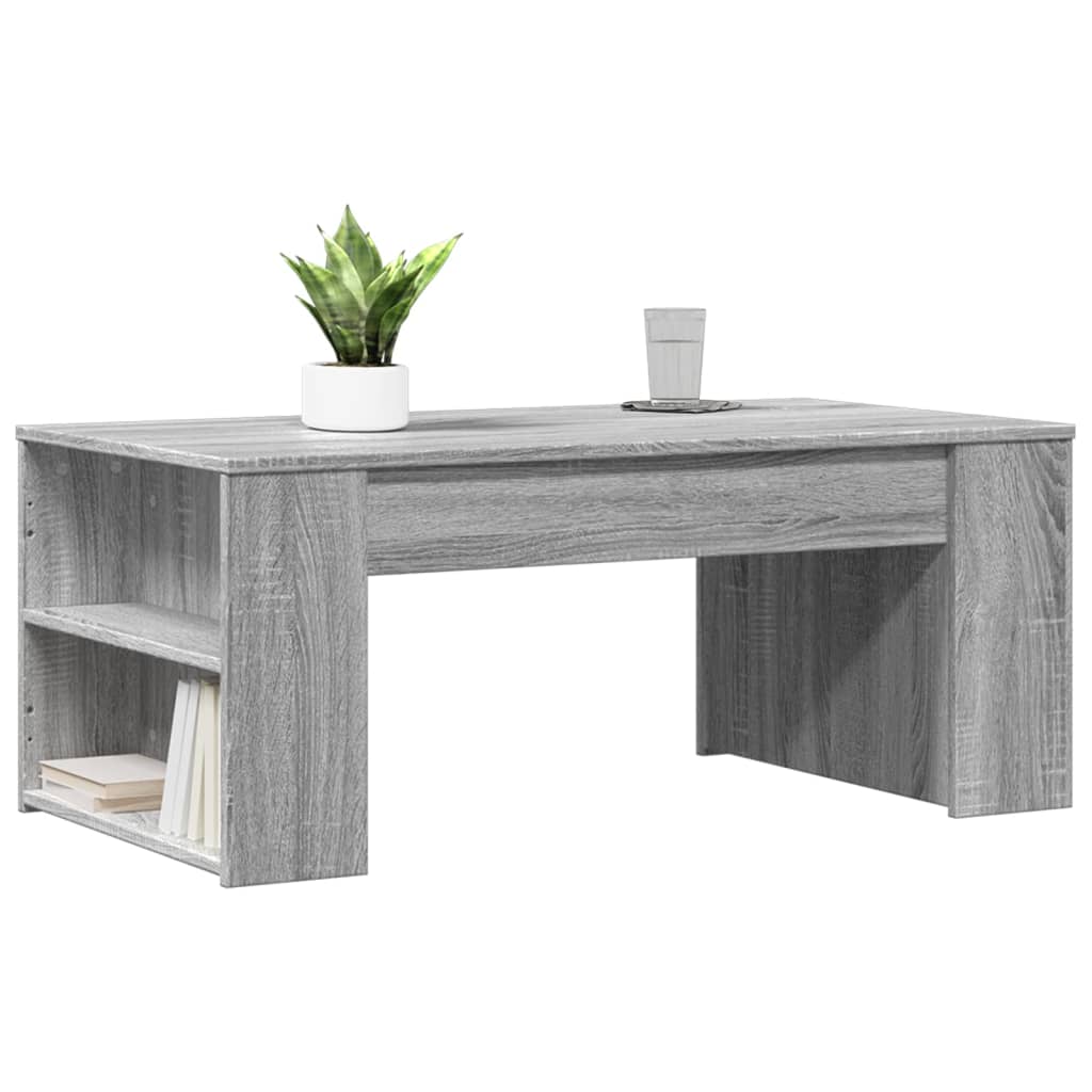 Table basse sonoma gris 102x55x42 cm bois d’ingénierie - Tables basses