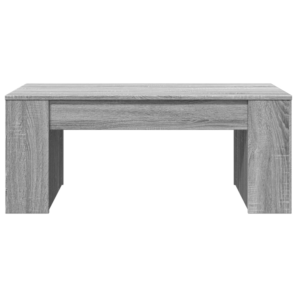 Table basse sonoma gris 102x55x42 cm bois d’ingénierie - Tables basses