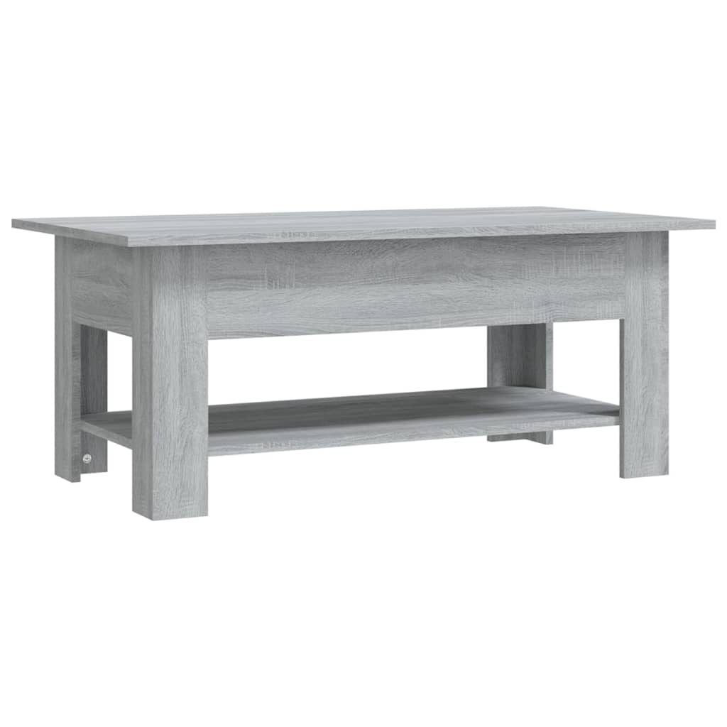 Table basse sonoma gris 102x55x42 cm bois d’ingénierie - Tables basses