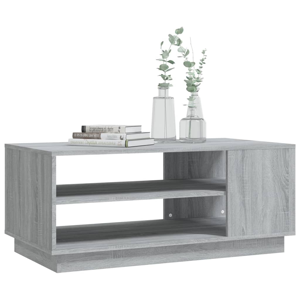 Table basse sonoma gris 102x55x43 cm bois d’ingénierie - Tables basses