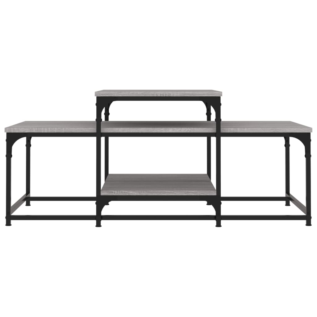 Table basse sonoma gris 102x60x45 cm bois d’ingénierie - Tables basses