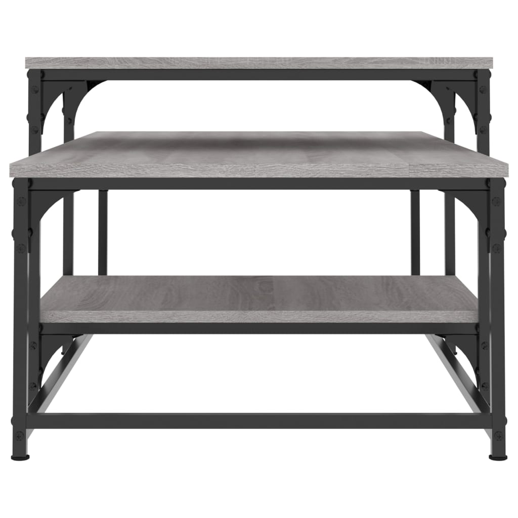 Table basse sonoma gris 102x60x45 cm bois d’ingénierie - Tables basses