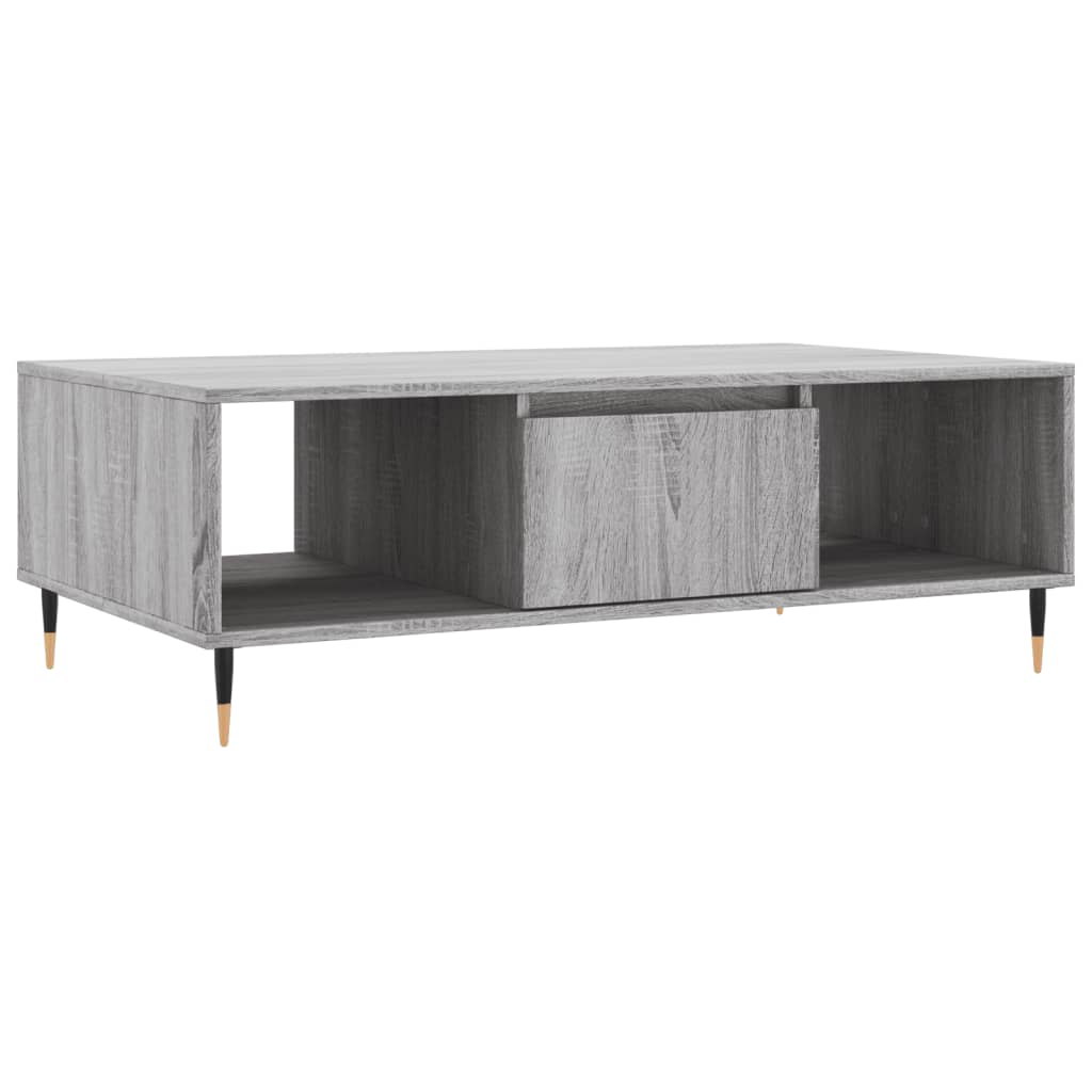 Table basse sonoma gris 104x60x35 cm bois d’ingénierie - Tables basses