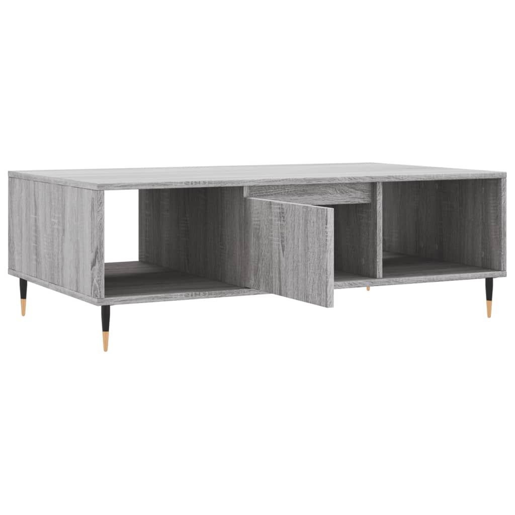 Table basse sonoma gris 104x60x35 cm bois d’ingénierie - Tables basses