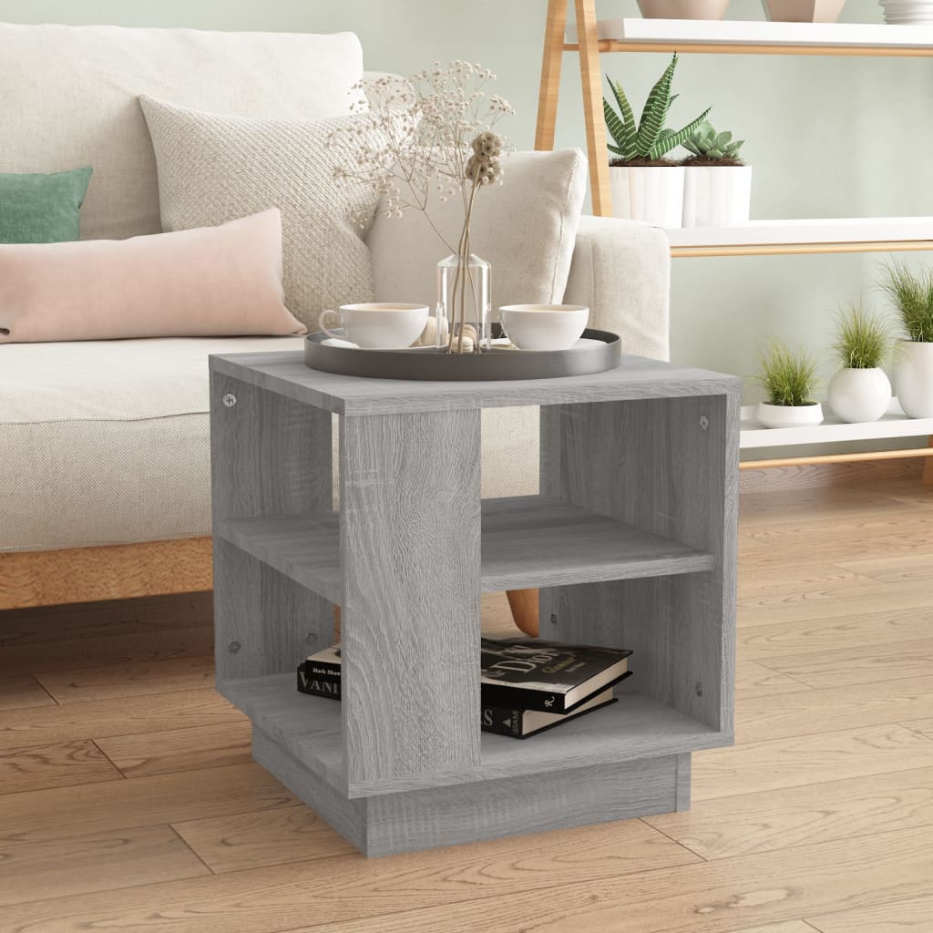 Table basse Sonoma gris 40x40x43 cm Bois d’ingénierie - Tables basses