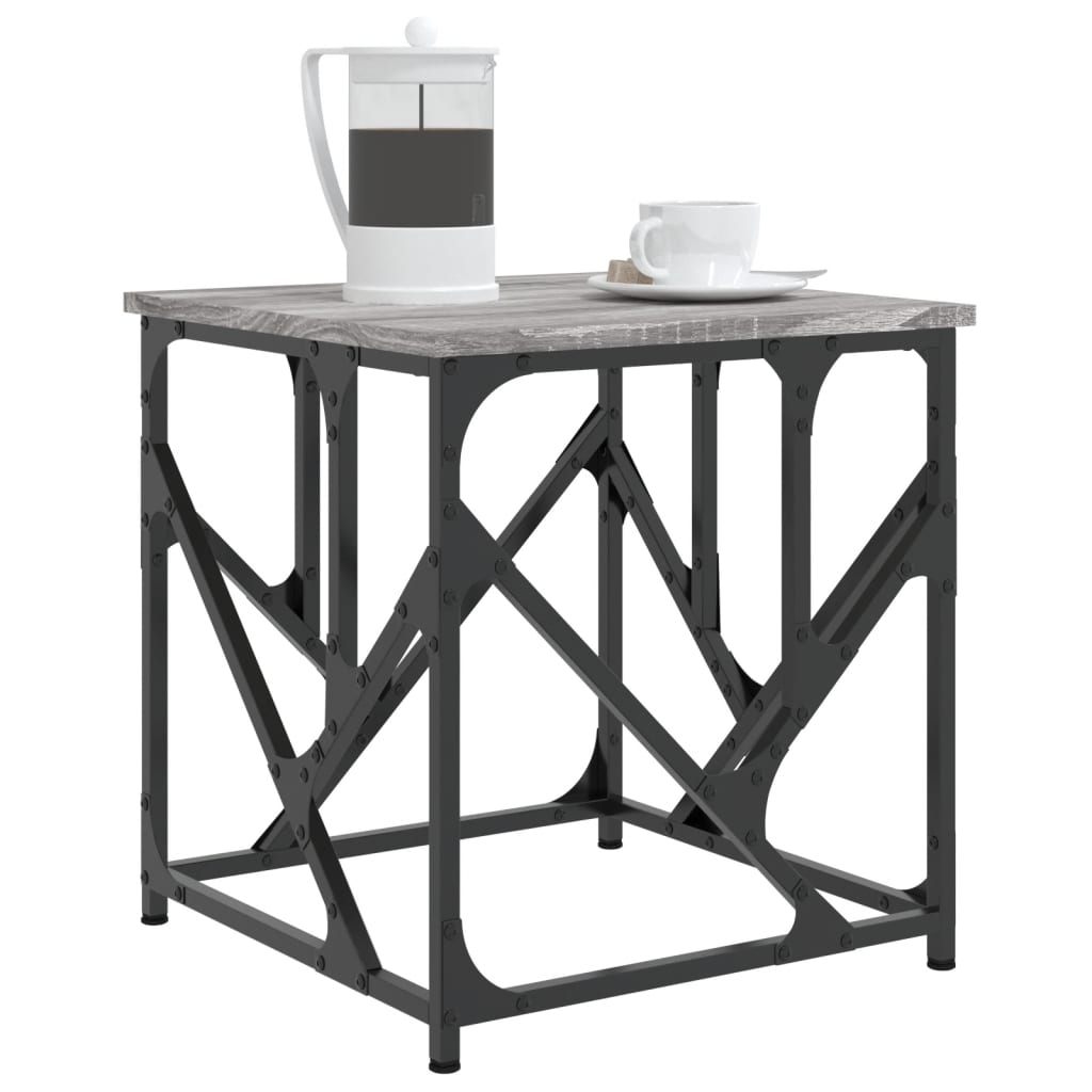 Table basse sonoma gris 45x45x47,5 cm bois d’ingénierie - Tables basses
