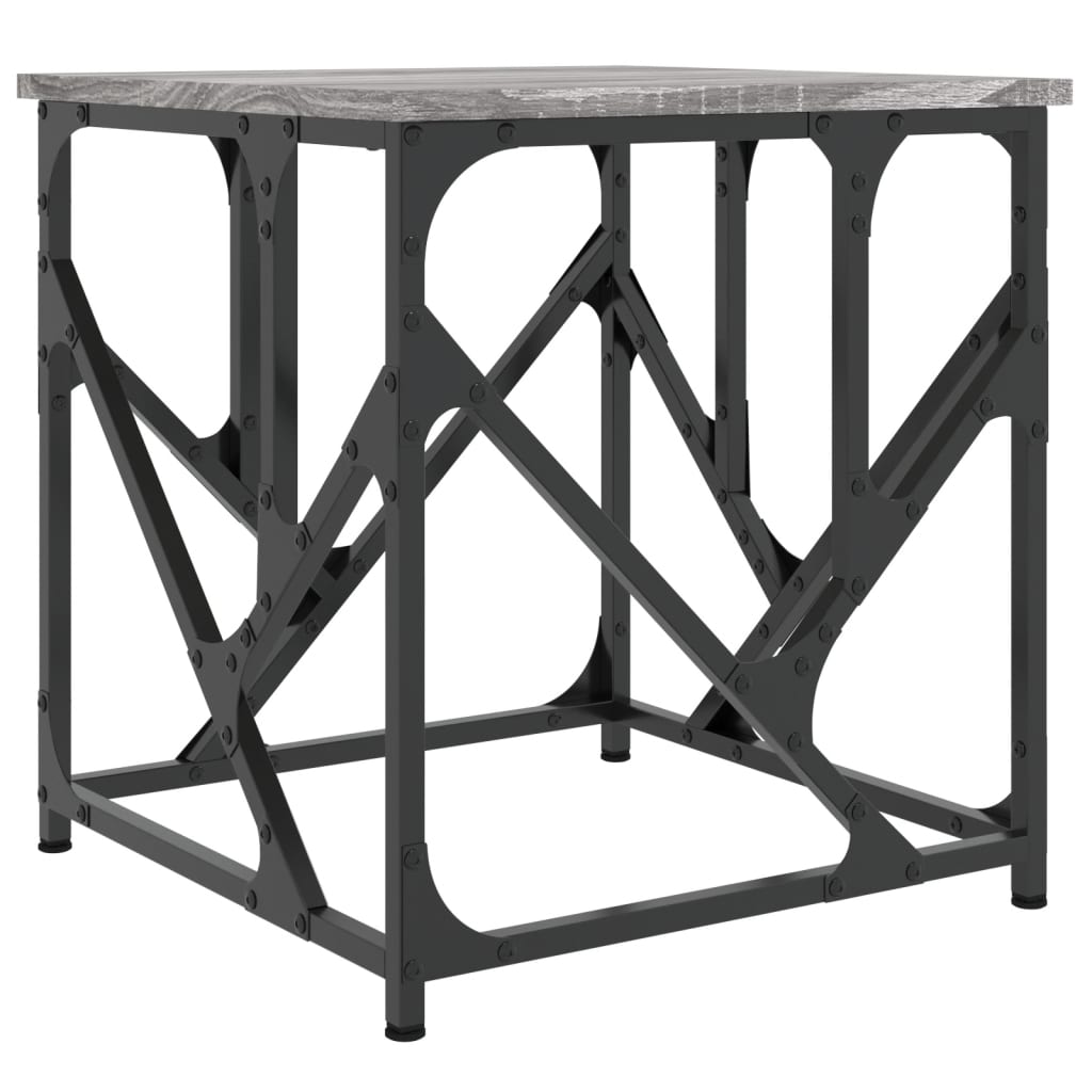 Table basse sonoma gris 45x45x47,5 cm bois d’ingénierie - Tables basses