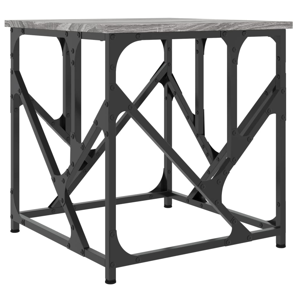 Table basse sonoma gris 45x45x47,5 cm bois d’ingénierie - Tables basses