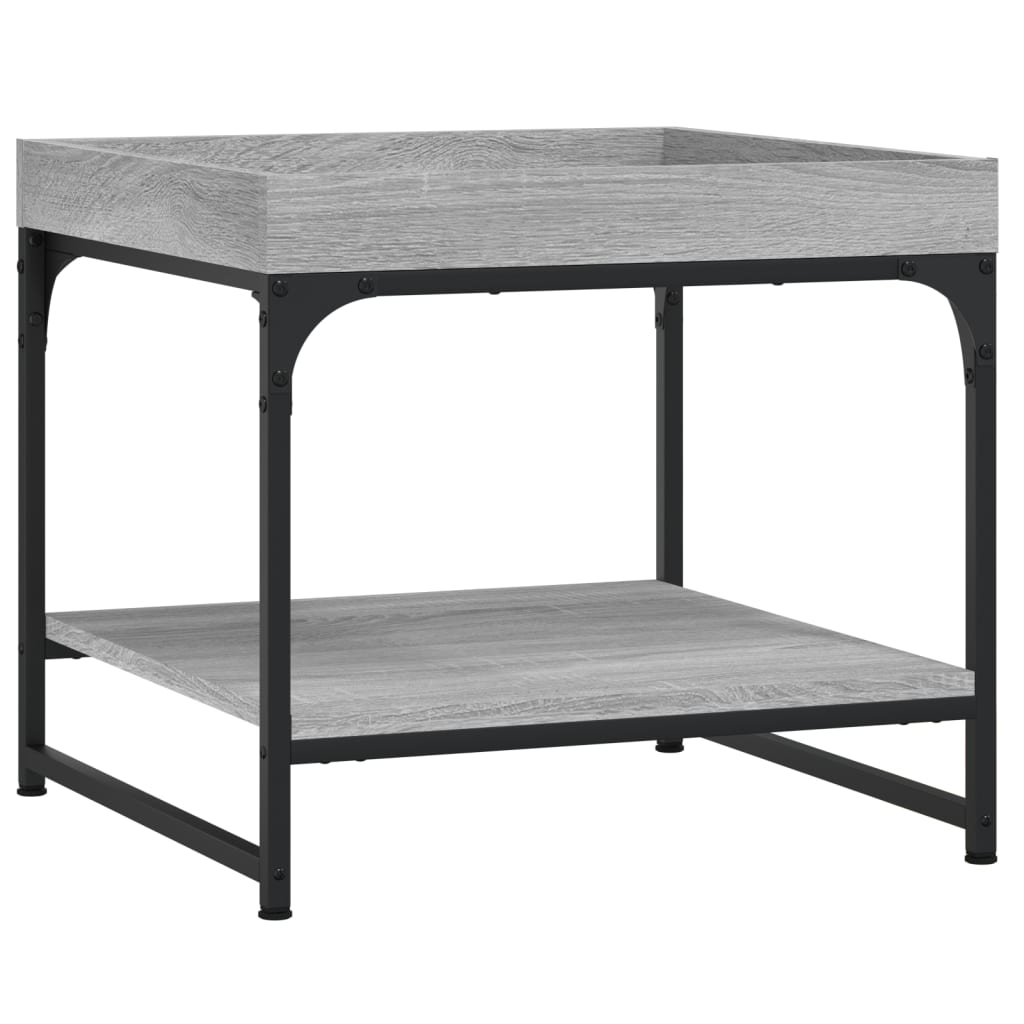 Table basse sonoma gris 49,5x49,5x45 cm bois d’ingénierie - Tables basses