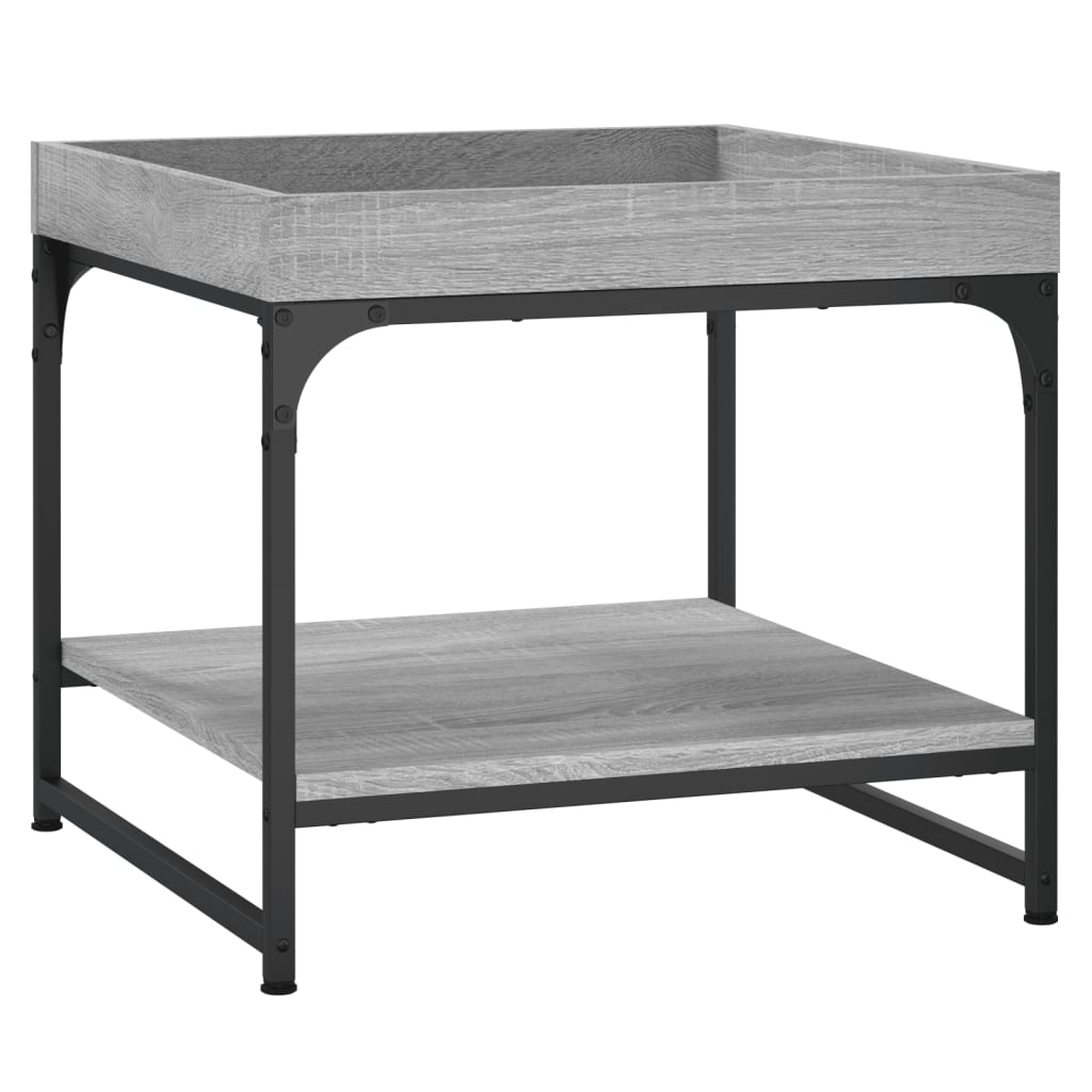 Table basse sonoma gris 49,5x49,5x45 cm bois d’ingénierie - Tables basses