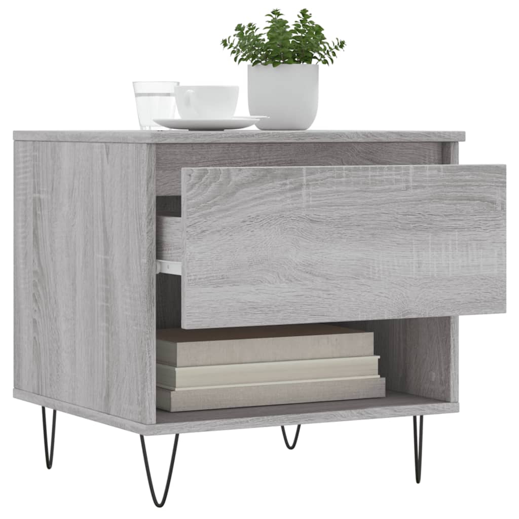 Table basse sonoma gris 50x46x50 cm bois d’ingénierie - Tables basses