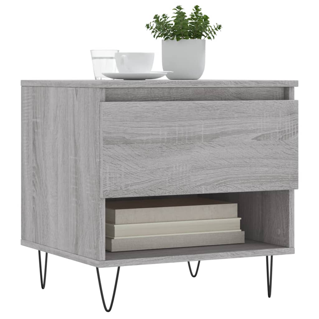 Table basse sonoma gris 50x46x50 cm bois d’ingénierie - Tables basses