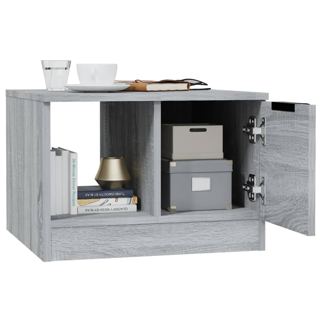 Table basse sonoma gris 50x50x36 cm bois d’ingénierie - Tables basses