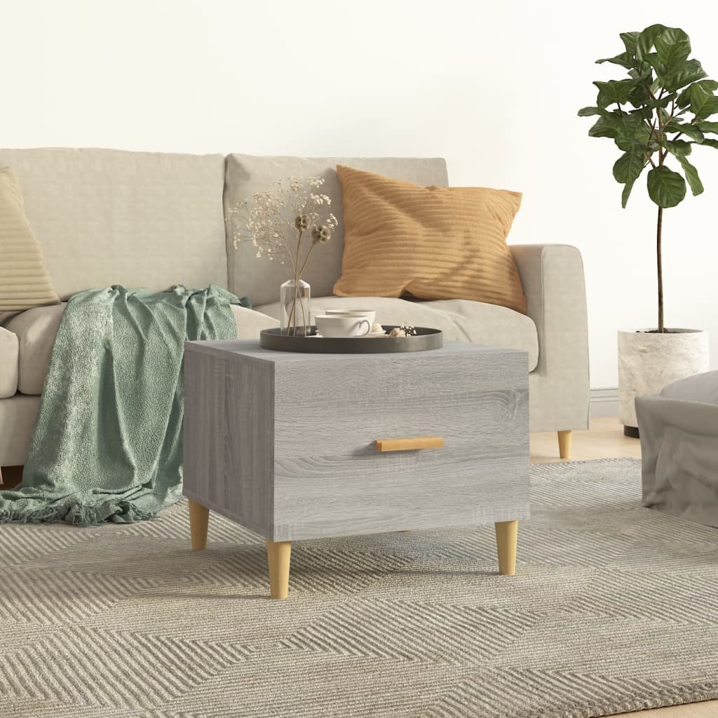 Table basse Sonoma gris 50x50x40 cm Bois d’ingénierie - Tables basses