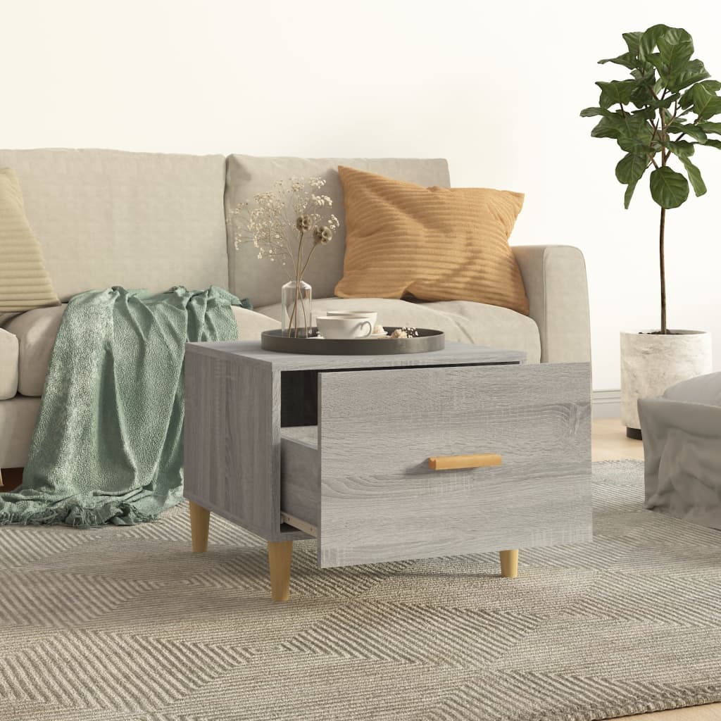 Table basse Sonoma gris 50x50x40 cm Bois d’ingénierie - Tables basses