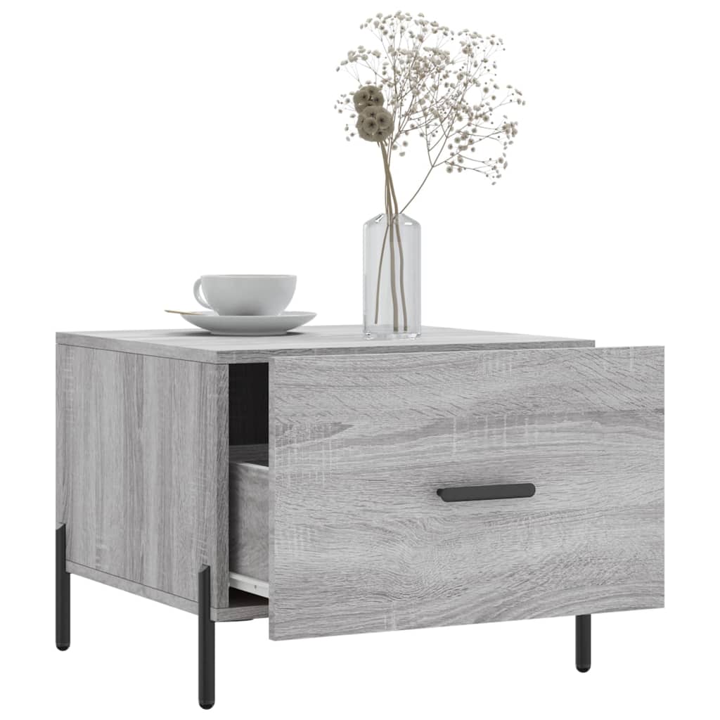 Table basse Sonoma gris 50x50x40 cm Bois d’ingénierie - Tables basses