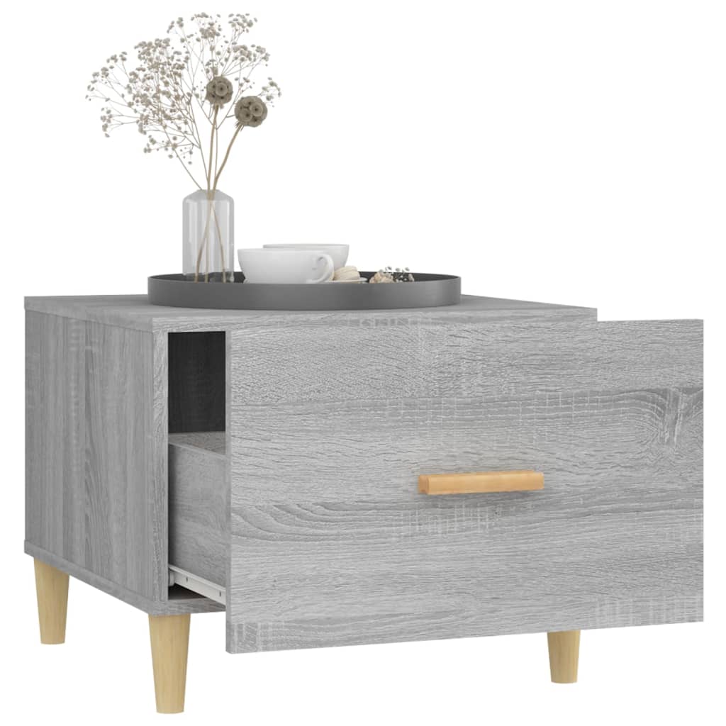 Table basse Sonoma gris 50x50x40 cm Bois d’ingénierie - Tables basses
