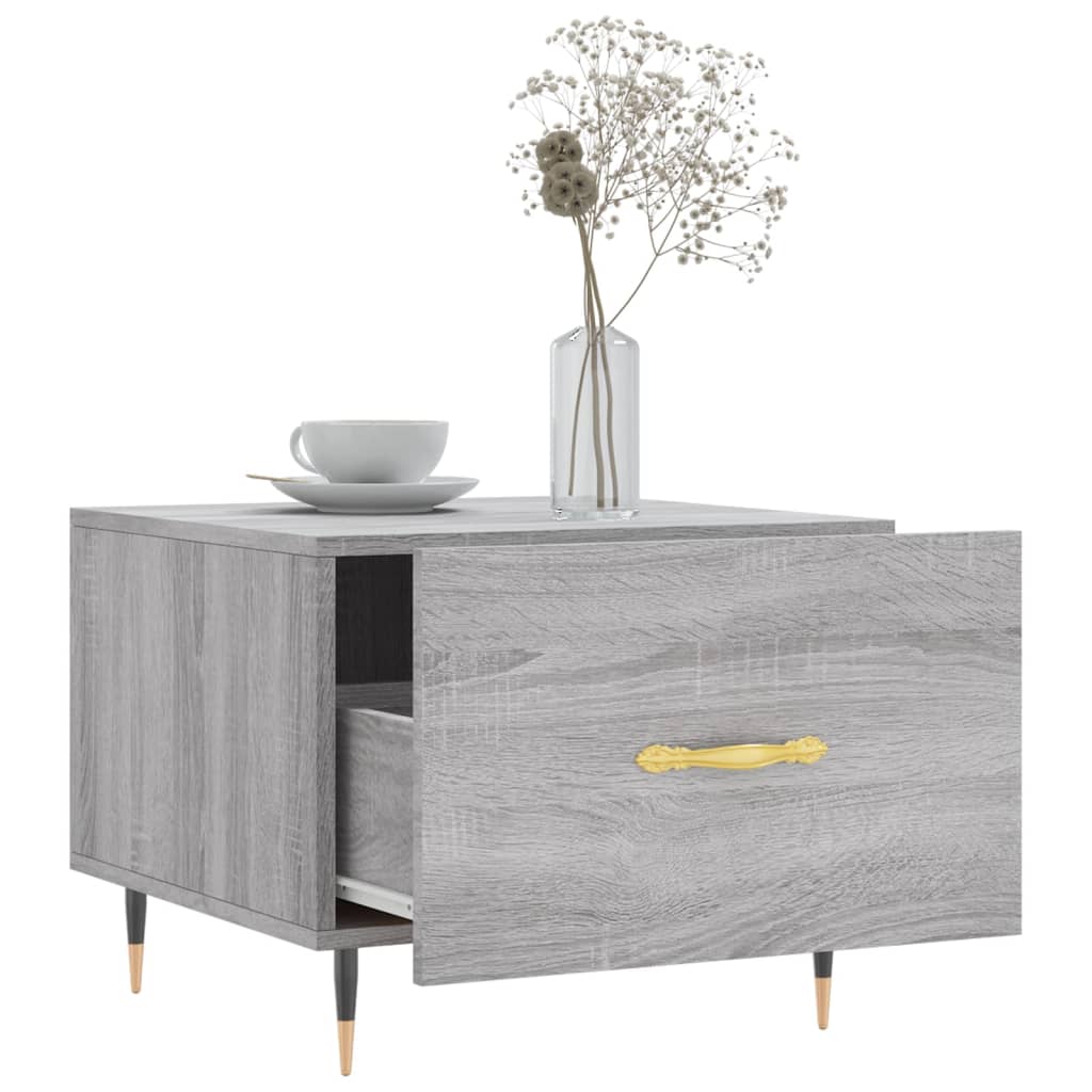 Table basse Sonoma gris 50x50x40 cm Bois d’ingénierie - Tables basses