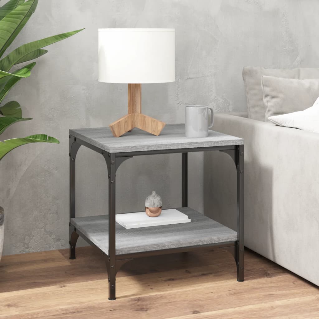 Table basse Sonoma gris 50x50x40 cm Bois d’ingénierie - Tables basses