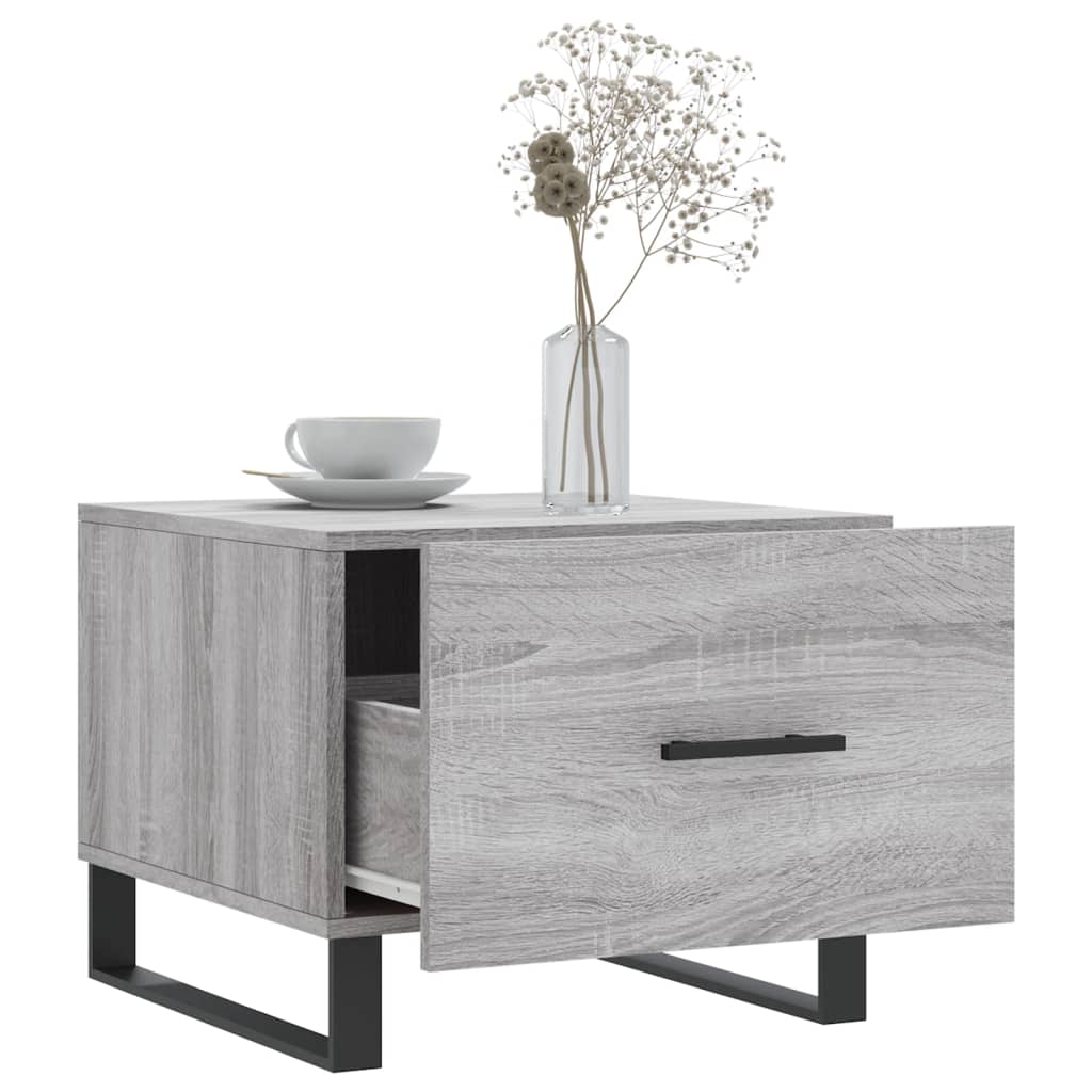 Table basse Sonoma gris 50x50x40 cm Bois d’ingénierie - Tables basses