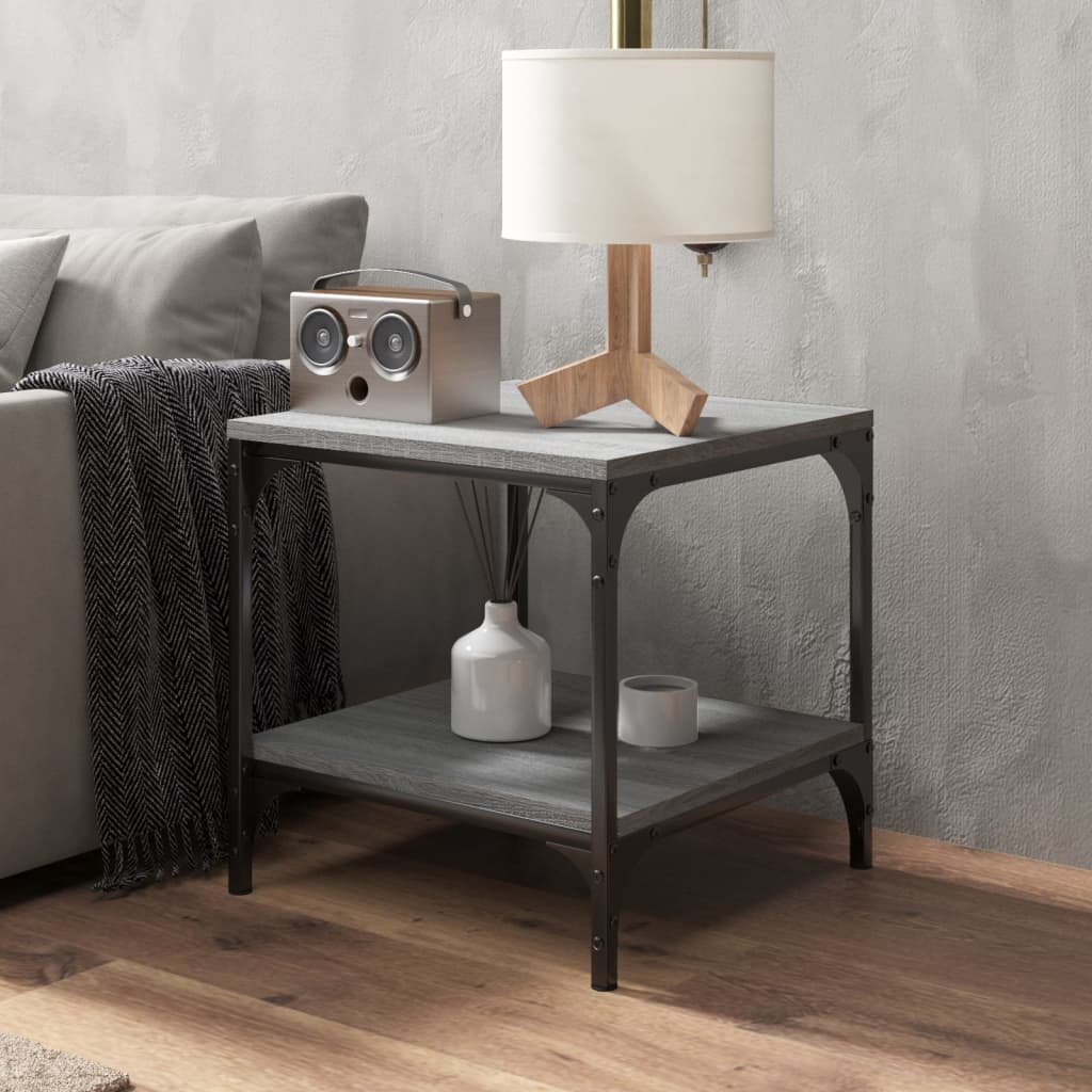 Table basse Sonoma gris 50x50x40 cm Bois d’ingénierie - Tables basses