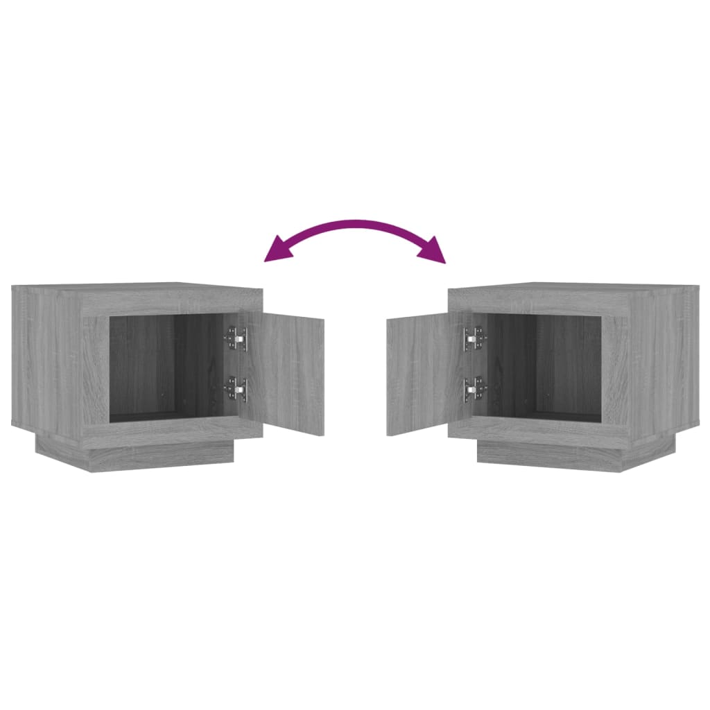 Table basse sonoma gris 51x50x45 cm bois d’ingénierie - Tables basses