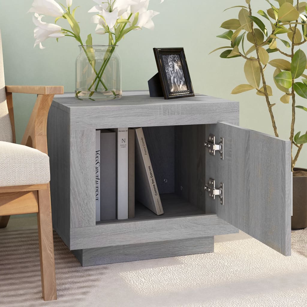 Table basse sonoma gris 51x50x45 cm bois d’ingénierie - Tables basses