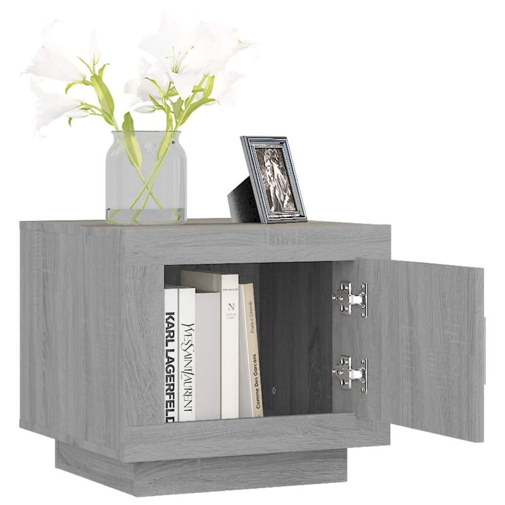 Table basse sonoma gris 51x50x45 cm bois d’ingénierie - Tables basses