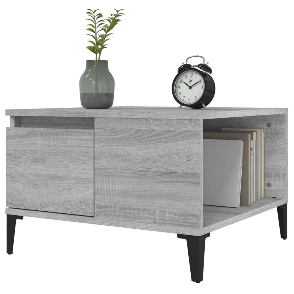 Table basse sonoma gris 55x55x36,5 cm bois d’ingénierie - Tables basses