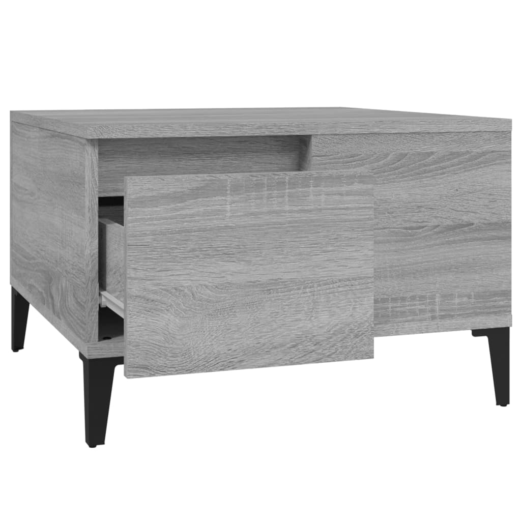 Table basse sonoma gris 55x55x36,5 cm bois d’ingénierie - Tables basses