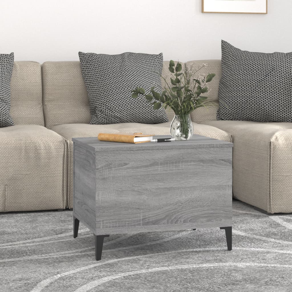 Table basse Sonoma gris 60x44,5x45 cm Bois d’ingénierie - Tables basses