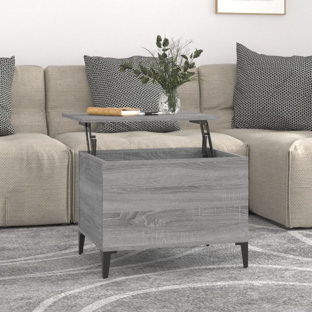 Table basse Sonoma gris 60x44,5x45 cm Bois d’ingénierie - Tables basses