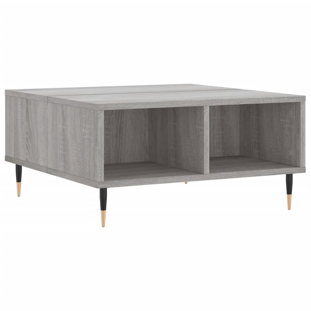 Table basse sonoma gris 60x60x30 cm bois d’ingénierie - Tables basses