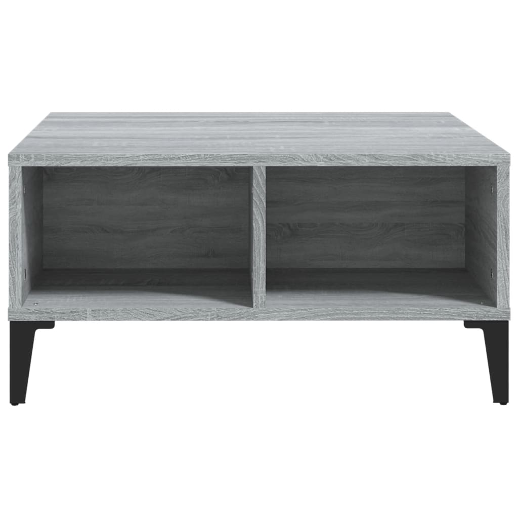 Table basse sonoma gris 60x60x30 cm bois d’ingénierie - Tables basses