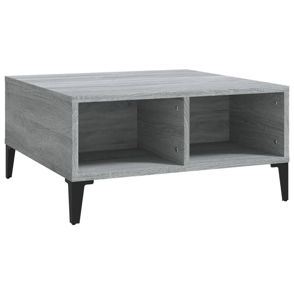 Table basse sonoma gris 60x60x30 cm bois d’ingénierie - Tables basses