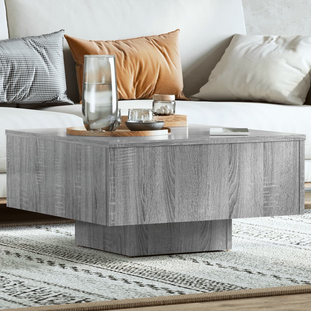Table basse Sonoma gris 60x60x31,5 cm Bois d’ingénierie - Tables basses