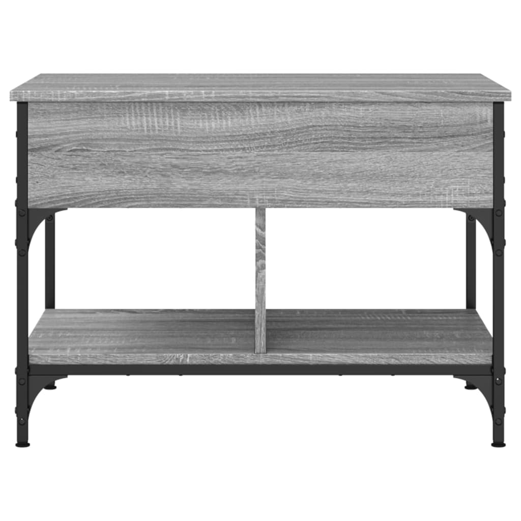 Table basse sonoma gris 70x50x50 cm bois d’ingénierie et métal - Tables basses