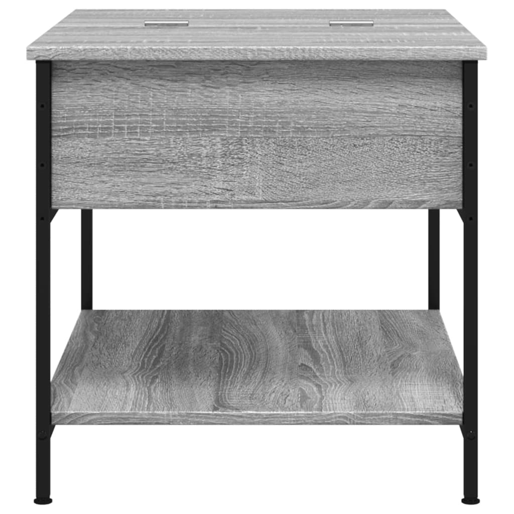Table basse sonoma gris 70x50x50 cm bois d’ingénierie et métal - Tables basses