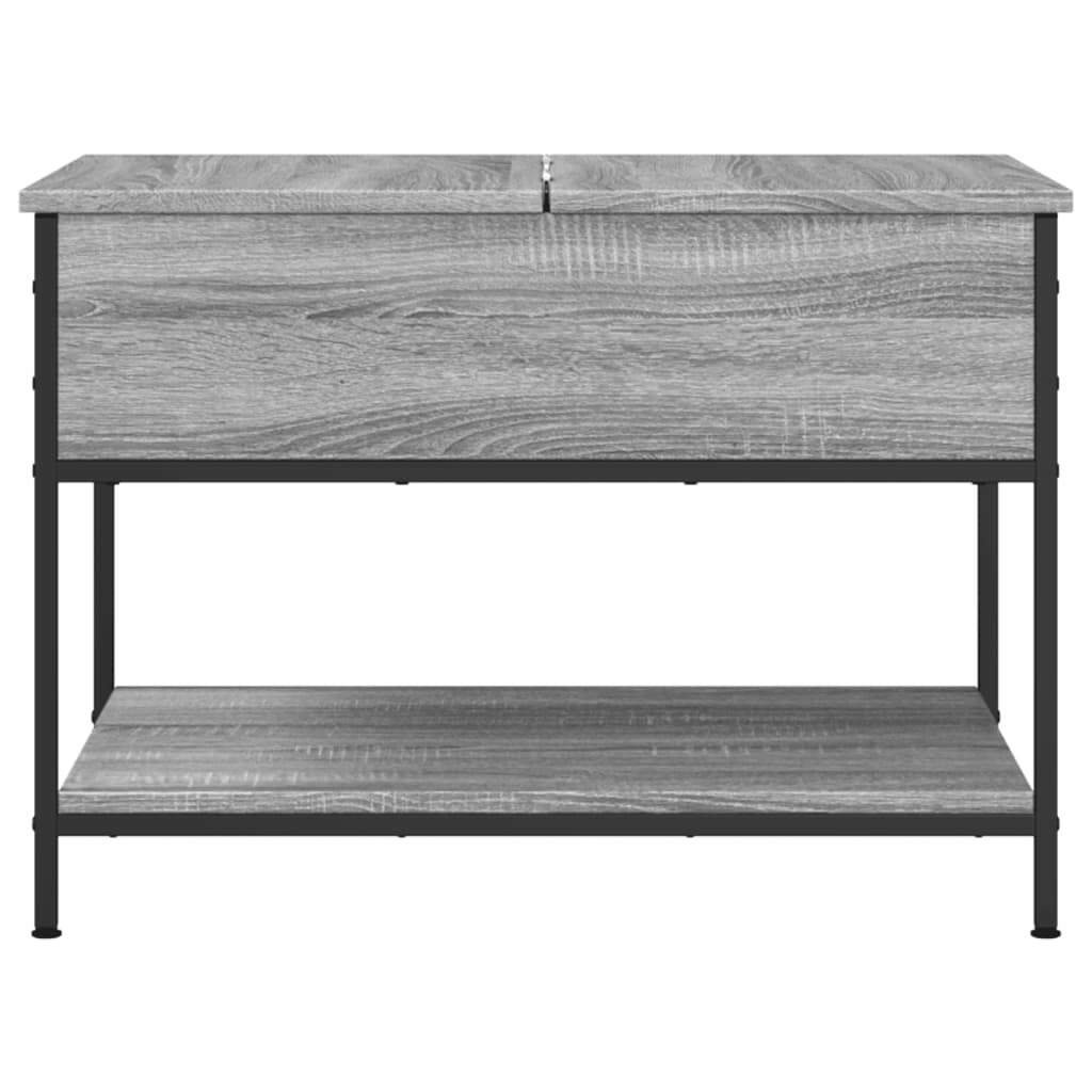 Table basse sonoma gris 70x50x50 cm bois d’ingénierie et métal - Tables basses
