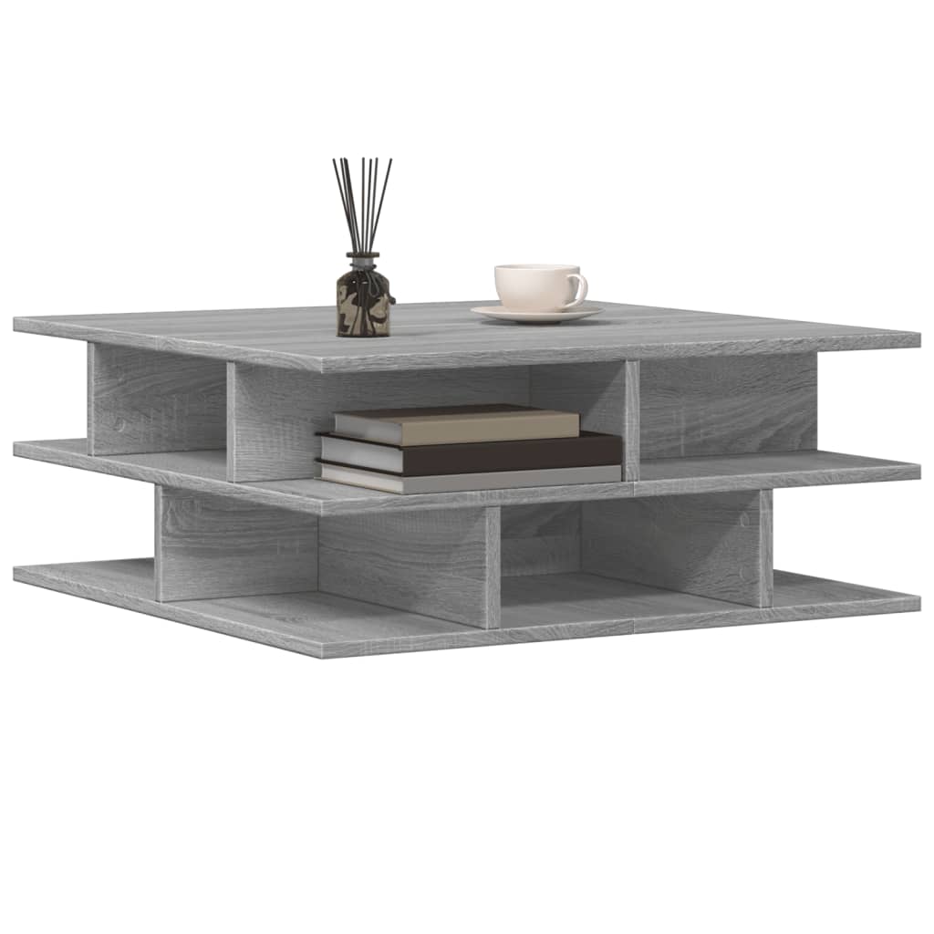 Table basse sonoma gris 70x70x29 cm bois d’ingénierie - Tables basses