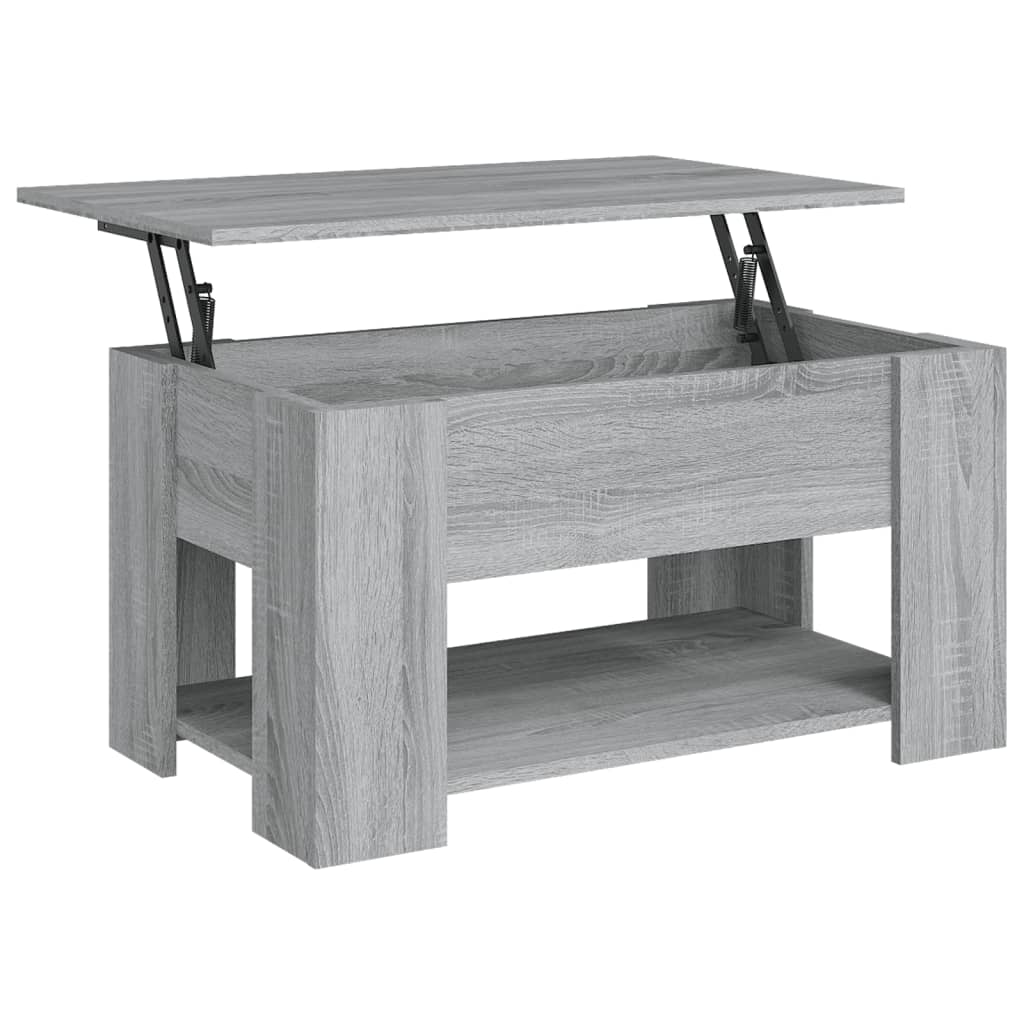 Table basse Sonoma gris 79x49x41 cm Bois d’ingénierie - Tables basses