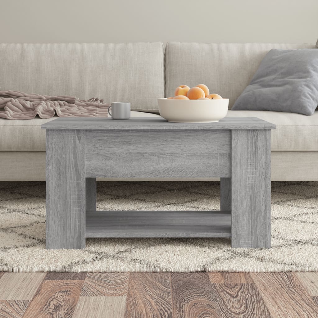 Table basse Sonoma gris 79x49x41 cm Bois d’ingénierie - Tables basses