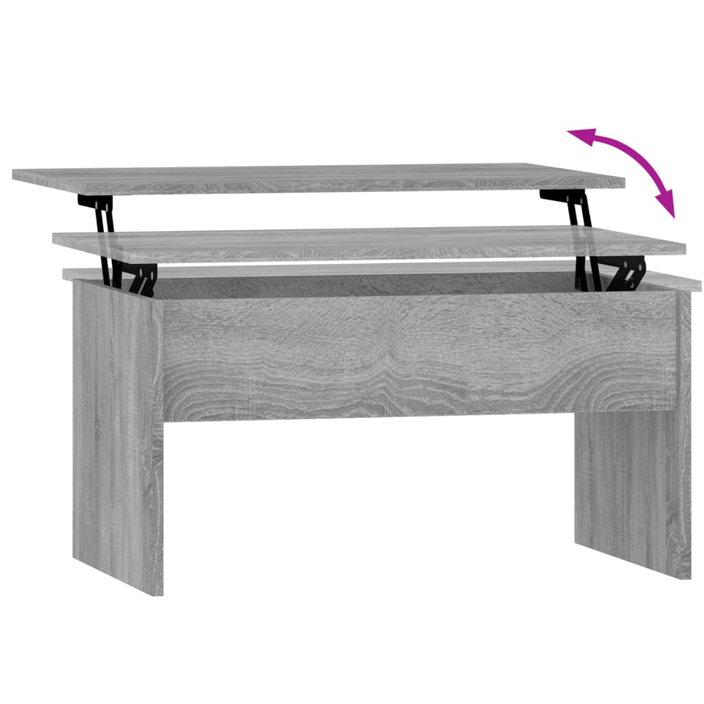 Table basse Sonoma gris 80x50,5x41,5 cm Bois d’ingénierie - Tables basses