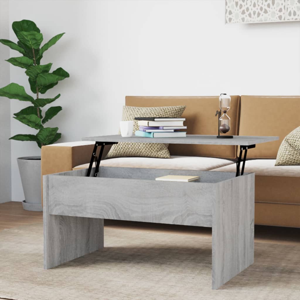 Table basse Sonoma gris 80x50,5x41,5 cm Bois d’ingénierie - Tables basses