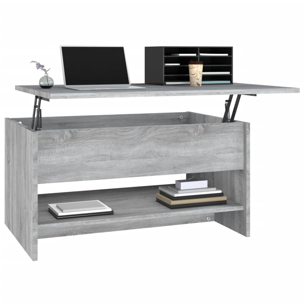 Table basse Sonoma gris 80x50x40 cm Bois d’ingénierie - Tables basses