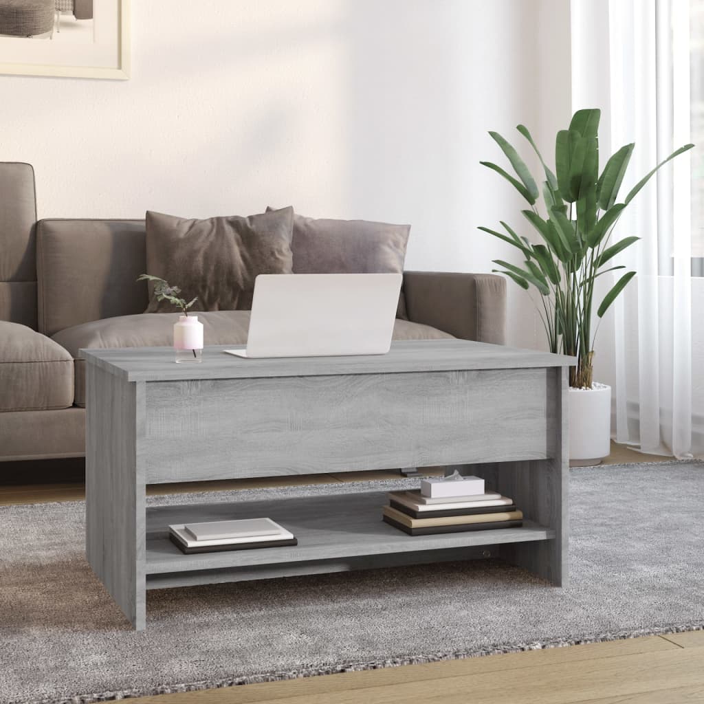 Table basse Sonoma gris 80x50x40 cm Bois d’ingénierie - Tables basses